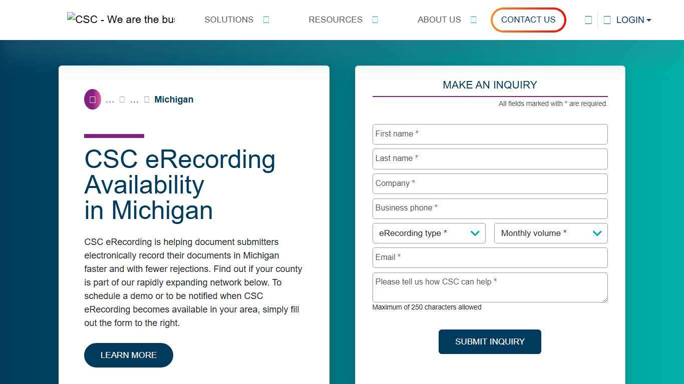 eRecording in Michigan CSC