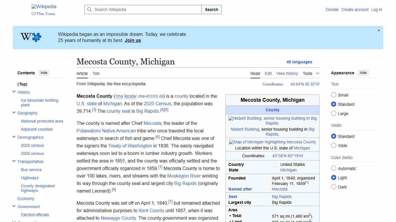 Mecosta County, Michigan - Wikipedia